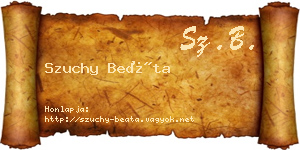Szuchy Beáta névjegykártya